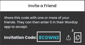 how to share friend code in wordup